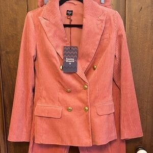 Women's Coral Corduroy Blazer
